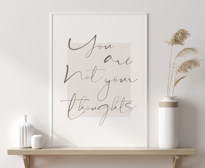 You Are NOT YOUR THOUGHTS Mental Health Therapy Office - Etsy