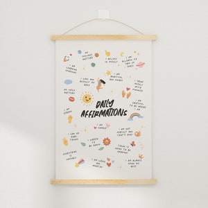 Daily Affirmations Art Print, Classroom Decor (Digital Download) image 3