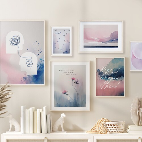 CALM THERAPIST Set of 5 Gallery Wall Set Therapy Wall Art - Etsy Australia