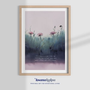 YOU ARE PLANTED quote, therapy office, therapist decor, school counsellor, mental health art, counselling, office decor, watercolor prints