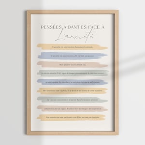 PENSÉES AIDANTES face à L'ANXIÉTÉ、認知行動療法フランス語、cbt、サンテ メンタル、心理学、セラピー、セラピー、コンセイル