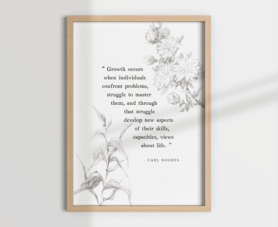 Citation Carl Rogers Carl Rogers Decor De Therapie Decor De Etsy France
