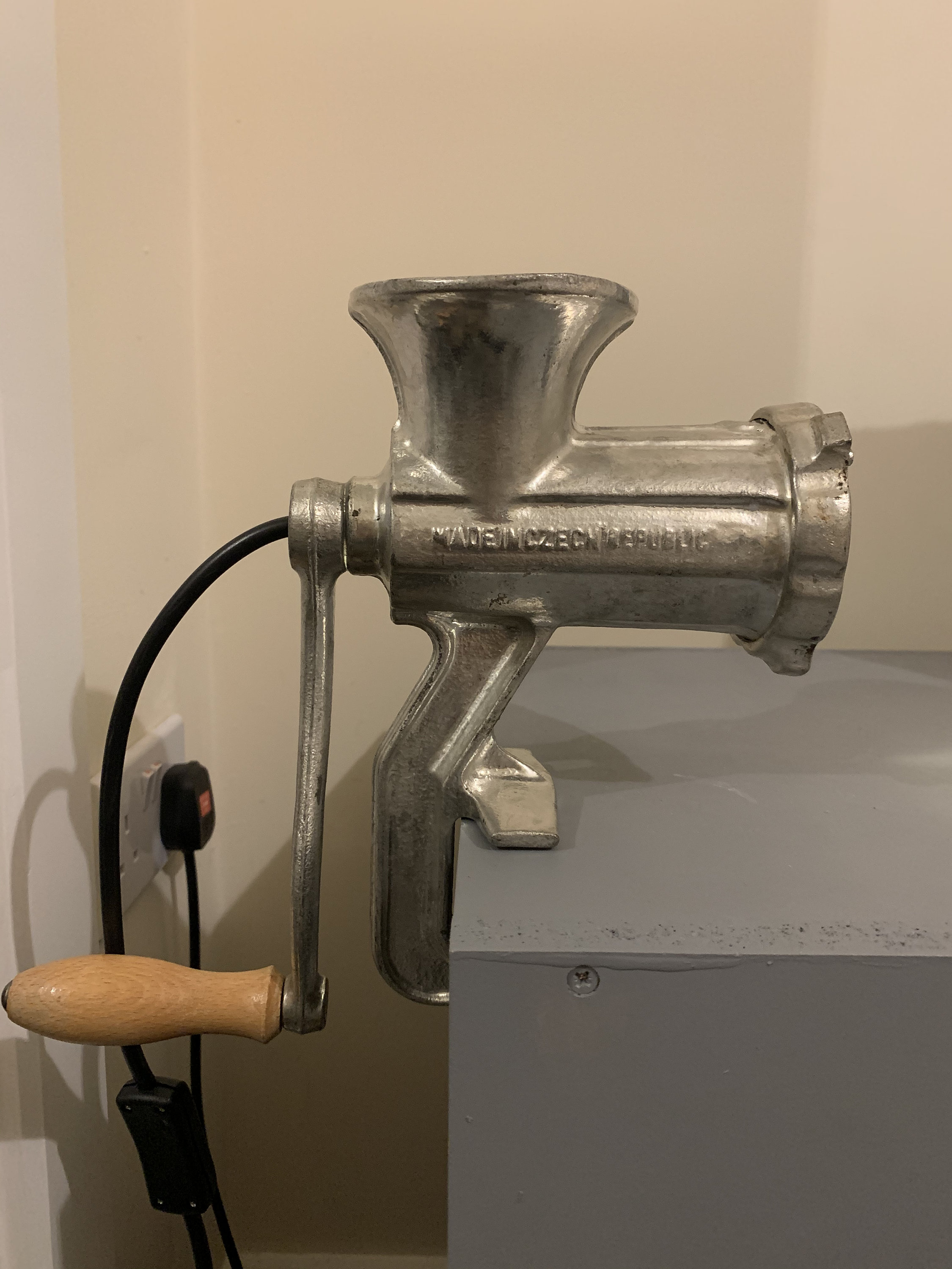 Handmade Meat Grinder Lamp Etsy