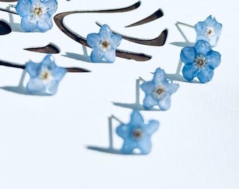 Vergissmeinnicht Ohrringe Ohrstecker Blume Harz Schmuck Mutter Geschenk blaue Blume Minimalist Accessoires Mädchen Weihnachtsgeschenk für ihr Geburtstagsgeschenk