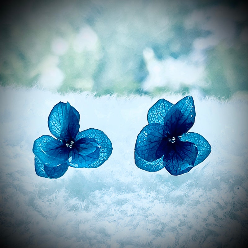 Pink Hydrangea Earrings