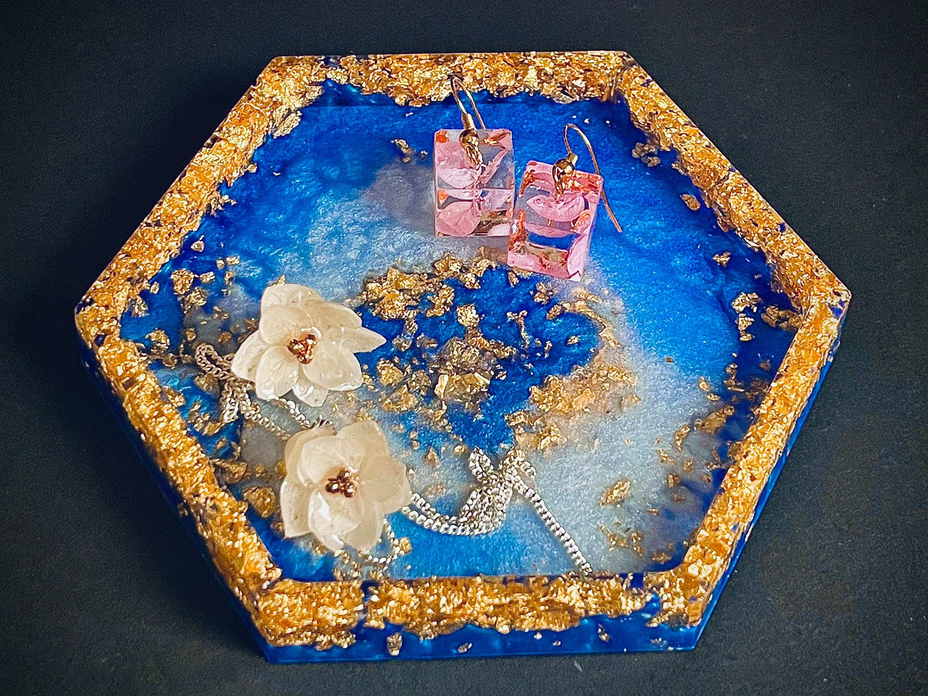 Resin Jewellery Plate resin tray Jewellery holder resin Art Etsy