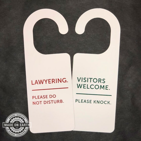 Gad2go 2 Pack Do Not Disturb Door Hanger Sign PU Leather Door Knob Hanging Sign Double Sided - View #5