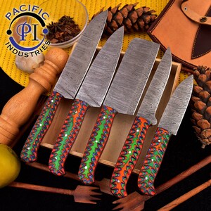 Kitchen knives set, 5 pcs set, chef knives set, cooking knives set, anniversary gift, Christmas gift USA knives Usa knife gift