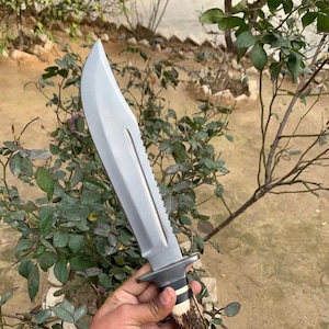Custom Handmade Hunting Knife - Bowie Knife, Handmade Gift Leather Handle, Personalized Anniversary Birthday Wedding Gift for Men usa knives