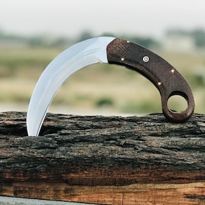 hunting 10&quot; custom and handmade D2 steel Hand Forged karambit knife Micarta Handle\knife karambit\amazing grip/