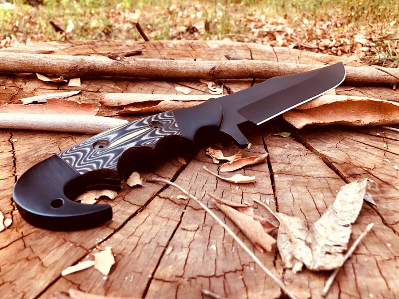 Damascus Knife Making Kit - Predator - (9 Handle Options) - DIY Blade Kit