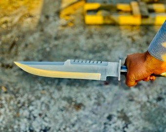 ハンドメイド J2 スチール コマンド ボウイナイフ レプリカ（レザー