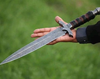 Personalized Custom handmade Damascus Tool Steel Bowie Rambo knife Christmas Gifts, Gift for him minimalist, gifts, handmade gift,