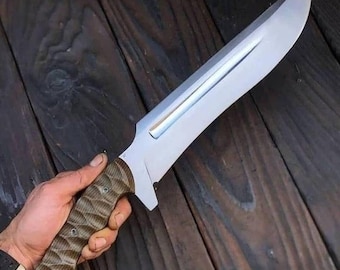 Custom Handmade D2 Steel Commando Knife Bowie knife Replica Movie Knife with leather sheath / hunting knives/Hunting Bowie Knife/Rambo knife
