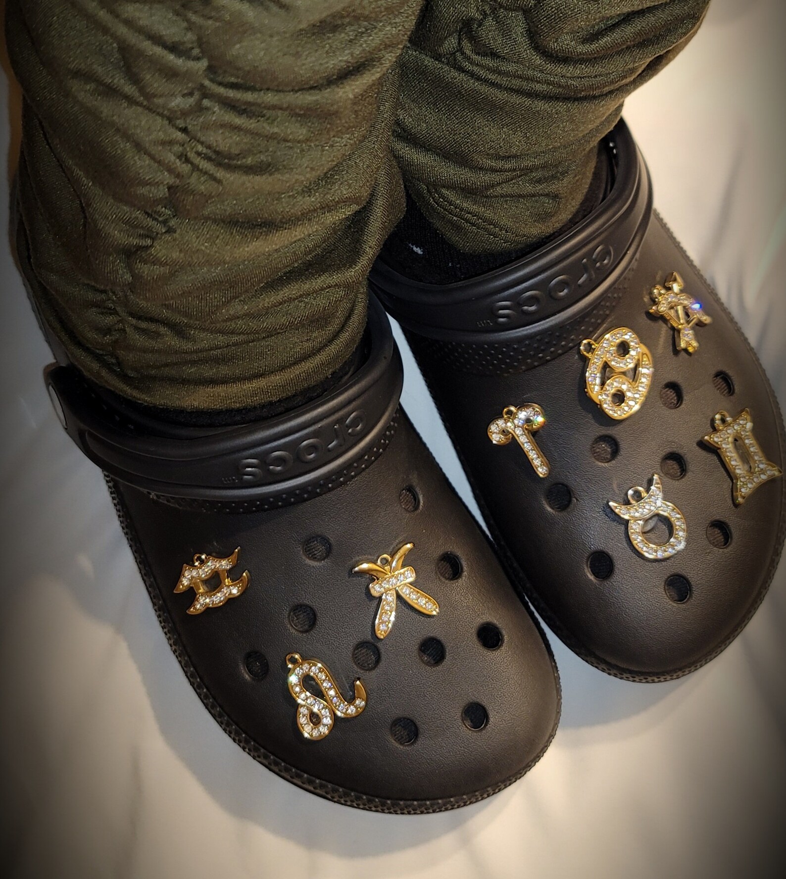 Zodiac croc charms gold and silver tone Etsy