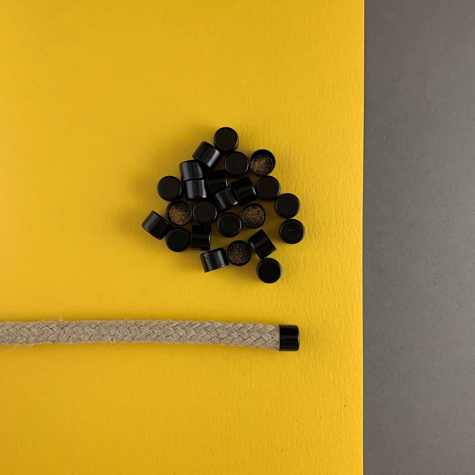 12mm Brass black end cap for cord/ rope Etsy