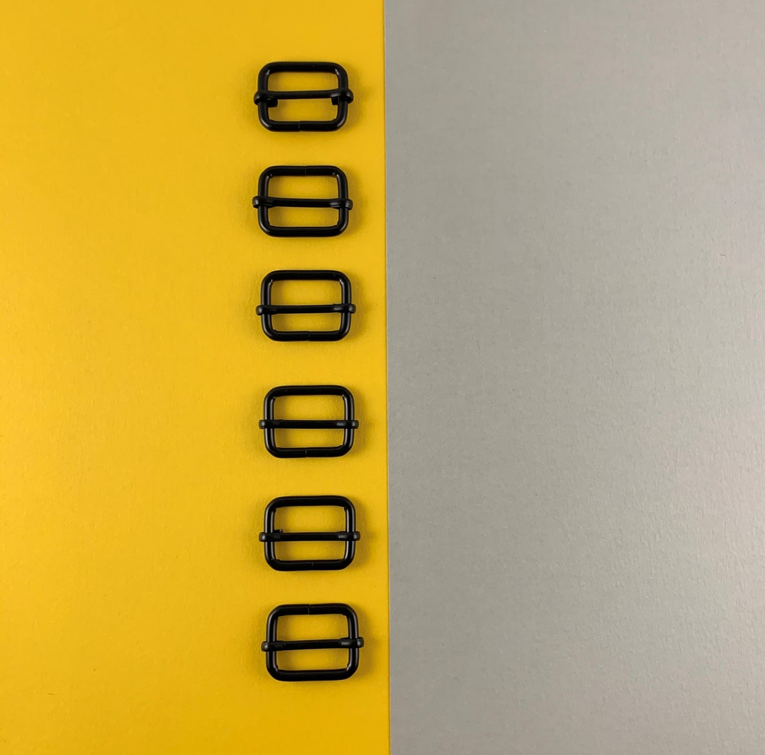 Black Metal Sliding Bar Buckle 25mm Metal Triglide Etsy