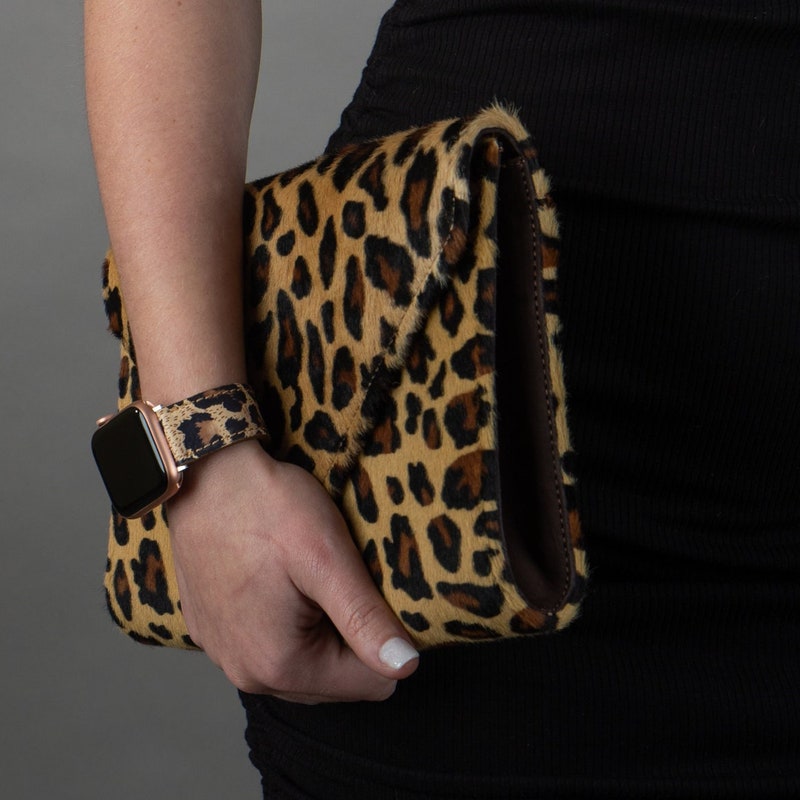 Leopard Leather Bag Women - Etsy