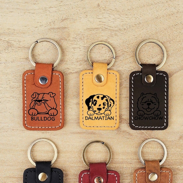 Custom Dog Keychain Etsy