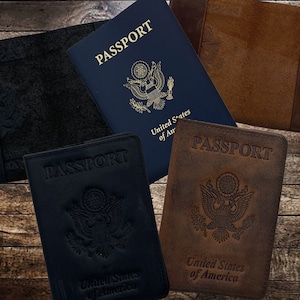 Passport holder Gift For Him, Personalized Passport Holder, Leather Passport Holder for Men,Custom Passport Cover,Passport Wallet, Traveler