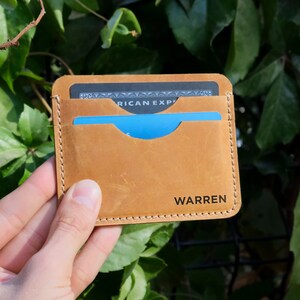 Custom Leather Gift for Men, Business Slim Credit Card Holder, Personalized Leather Wallet, Customized Wallet, Birthday Gift for Him,minimal