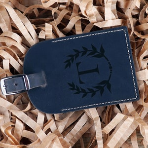 CUSTOMIZED Leather Luggage Tags, Personalized Travel Tags, Leather ID Tags, Custom Gift for Bridesmaids, Groomsmen,Wedding Favors, Name Tag