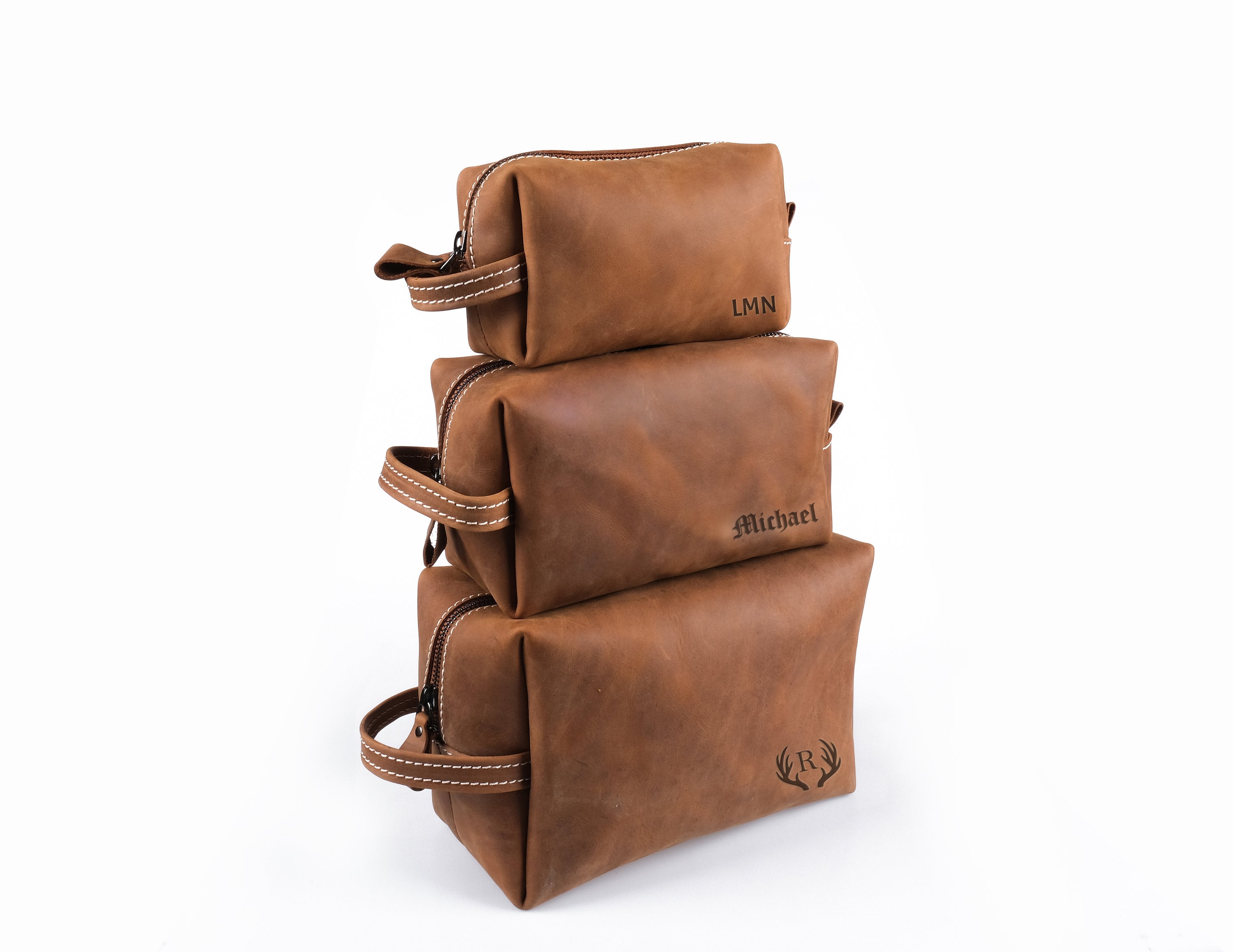 Leather Dopp Kit, Mens Dopp Kit Personalized, Boss Gift For Christmas…