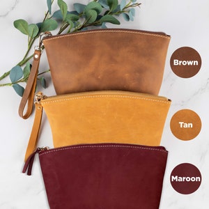 Best quality Bag Gift for Women, Bridesmaid Cosmetic Pouch, Lined Toiletry Bag, Girlfriend,Mother Personalized Leather Organizer, Travel Bag