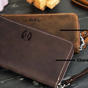 Custom Best friend Gifts, Personalized Leather Women Wallet, Christmas Gift for Her, Engraved Wallet, Wallet for Her,Womens Clutch Wallet,