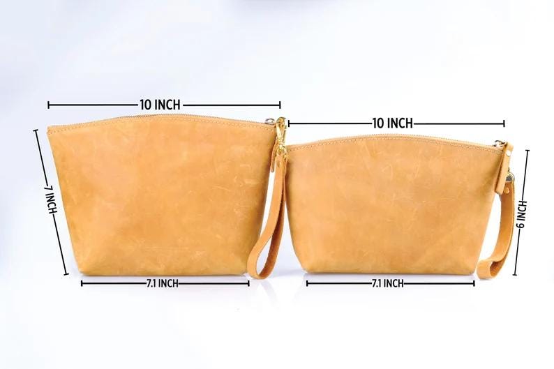 Personalized Vintage 1976 Makeup Bag Custom Leather Cosmetic Turning 50 Gift bild 4