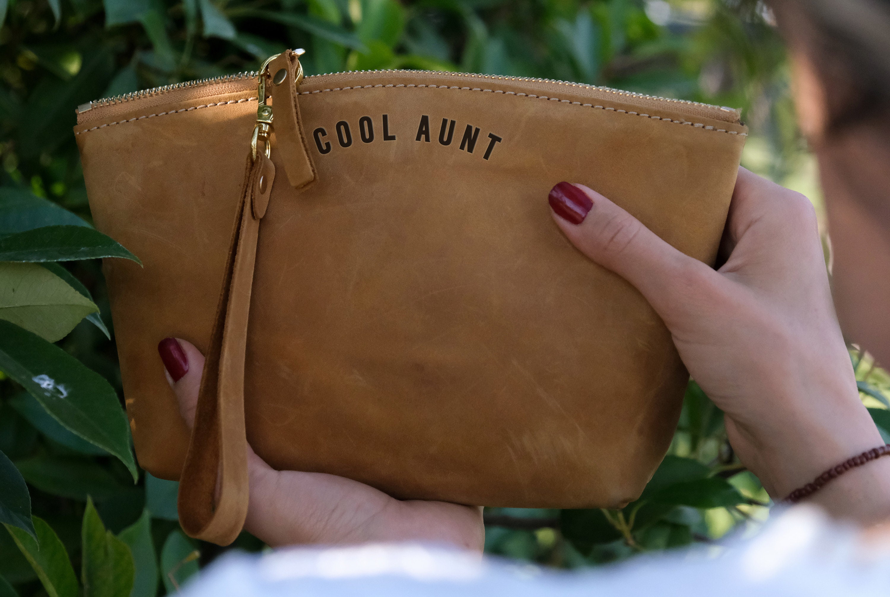 Gifts For Aunt, Aunt Gift, Custom Leather Makeup Bag, Cool Aunt, Best…
