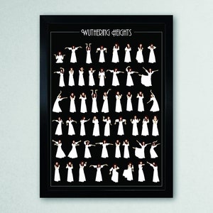 Wuthering Heights Infographic Kate Bush A3 Art - UK