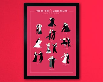 Fred & Ginger Filmography - A3 Art Print