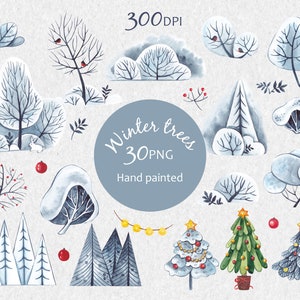 watercolor farmhouse christmas house watercolor. scrapbook paper Christmas digital paper Christmas seamless pattern christmas trees