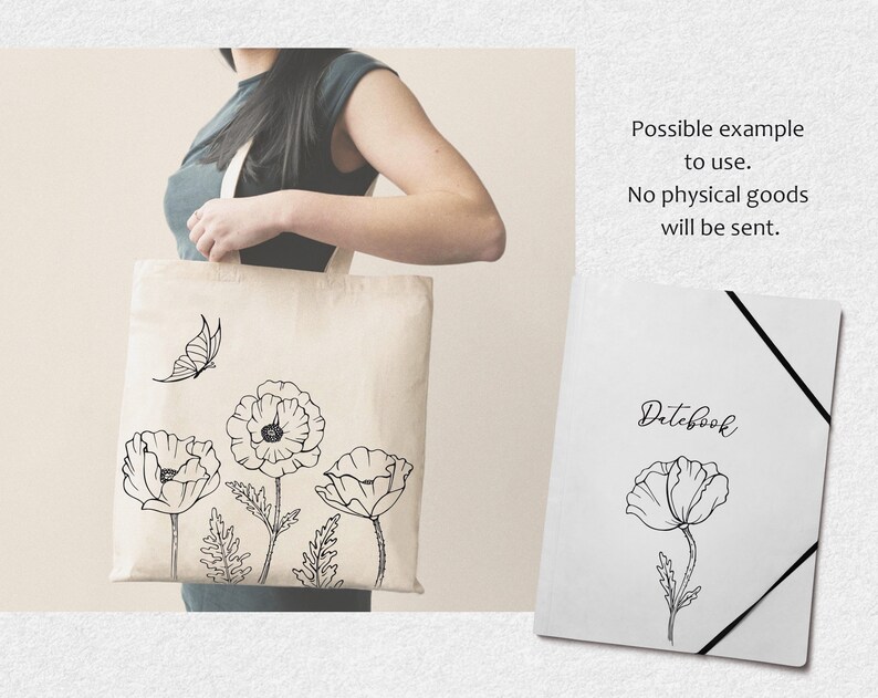 wildflowers svg for wedding invitation. Poppy SVG files for cricut Flower silhouette SVG