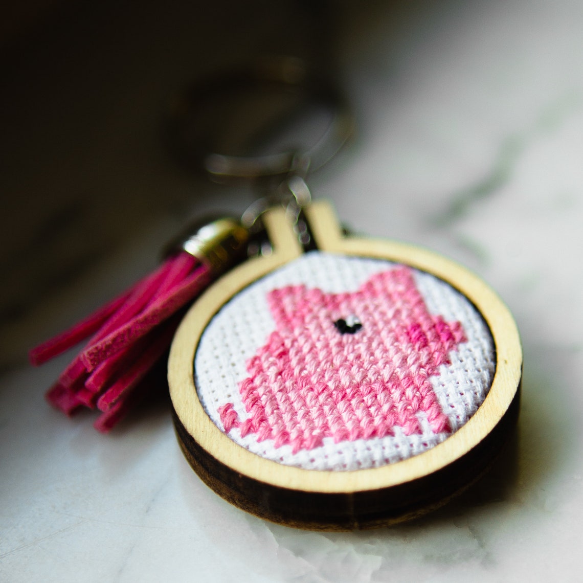 Pig Keychain Etsy