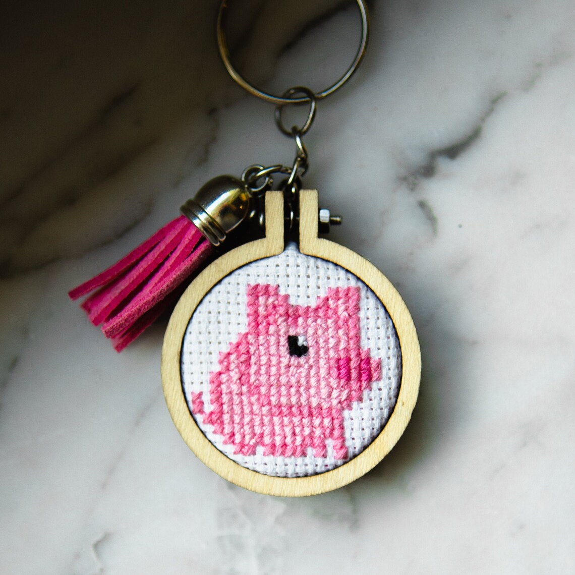 Pig Keychain Etsy