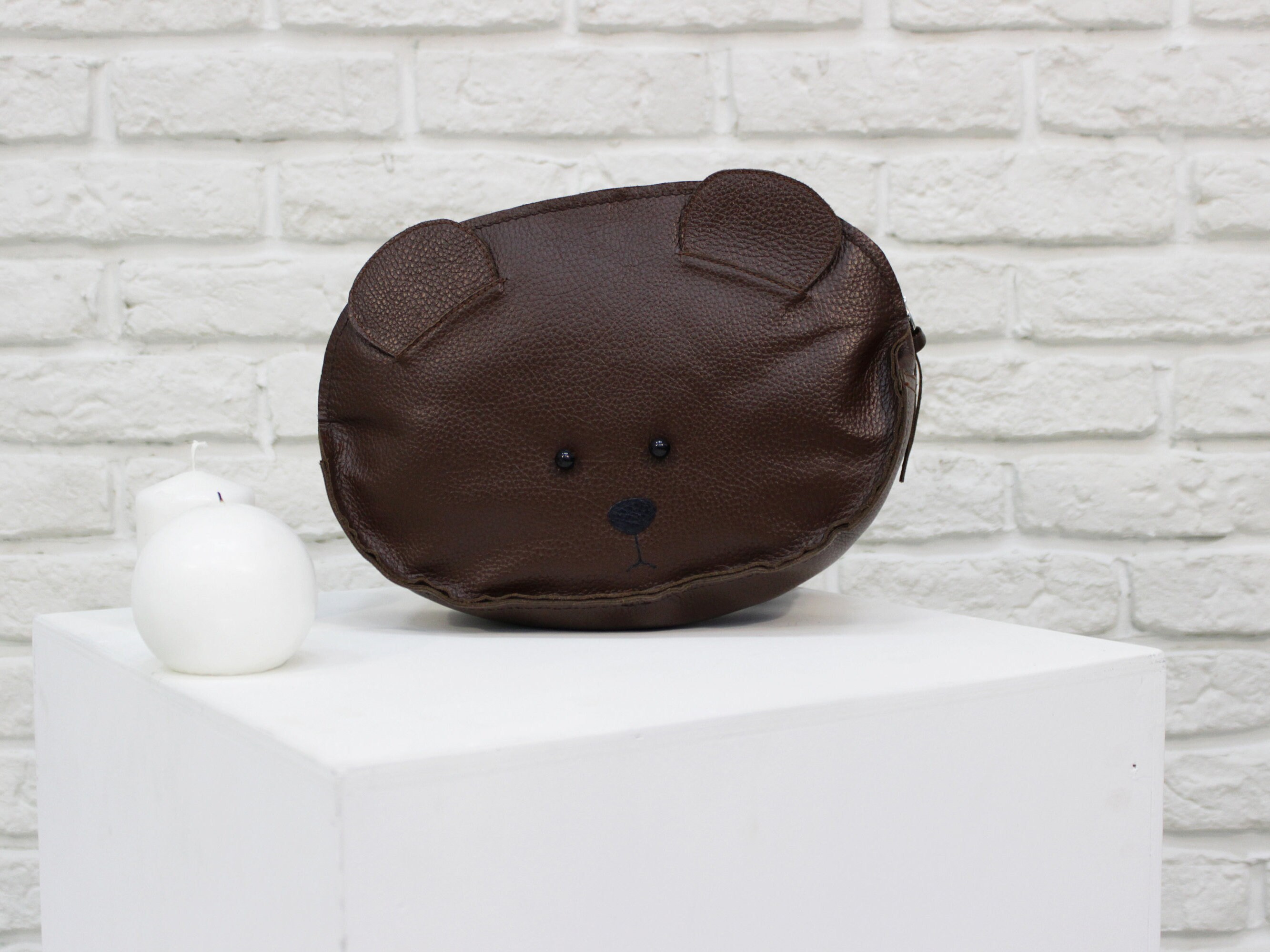 children leather backpack