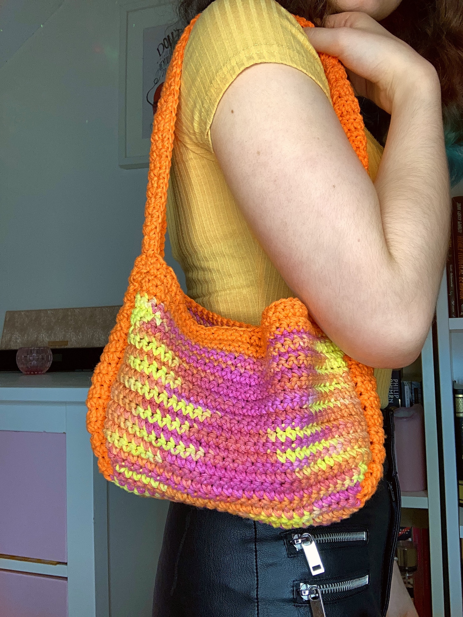 Custom Y2K/ 90s Style Crochet Handbag Shoulder Bag Small Etsy