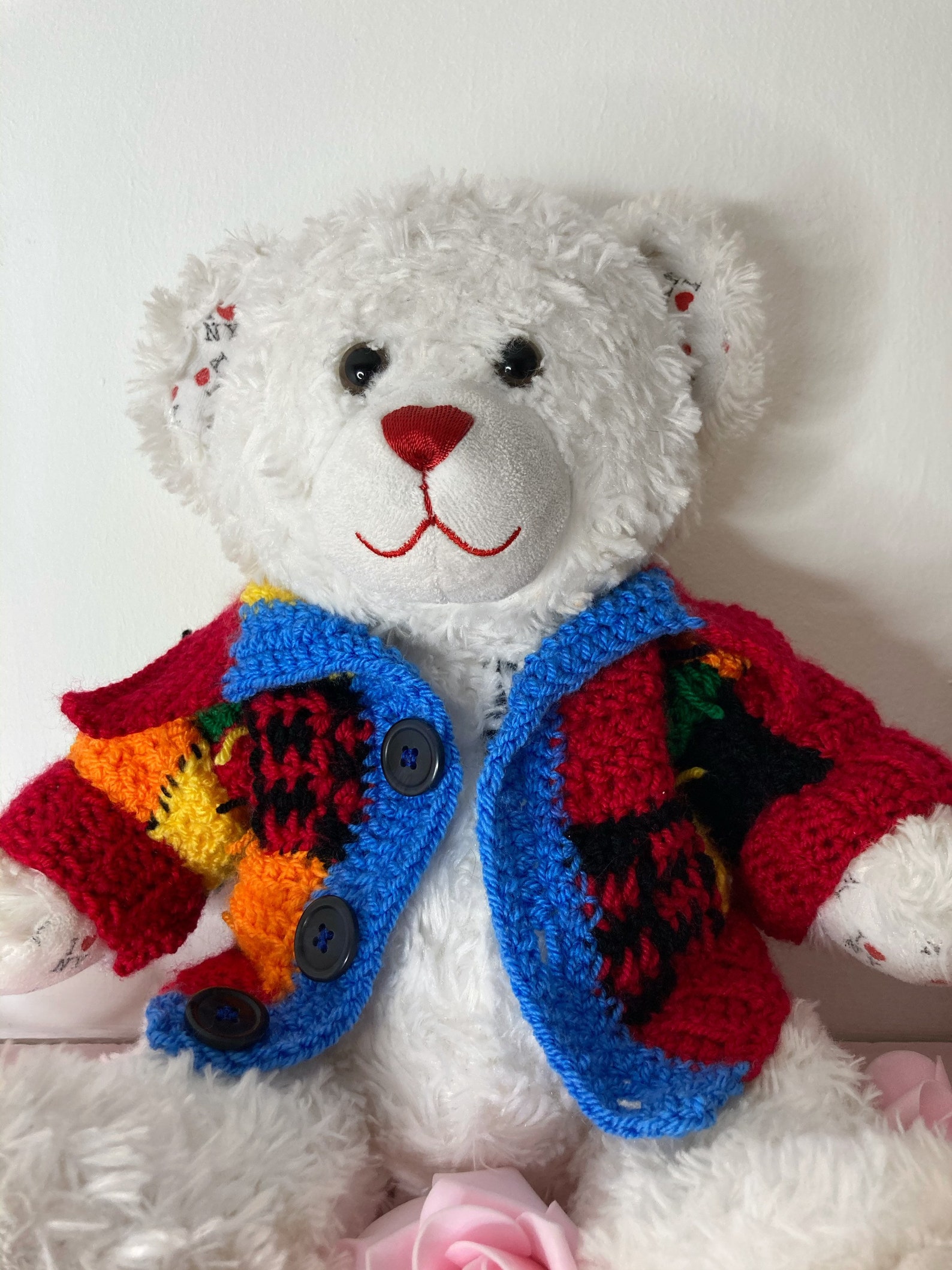 Teddy Bear/ Build a Bear Harry Styles Crochet Cardigan Build Etsy UK