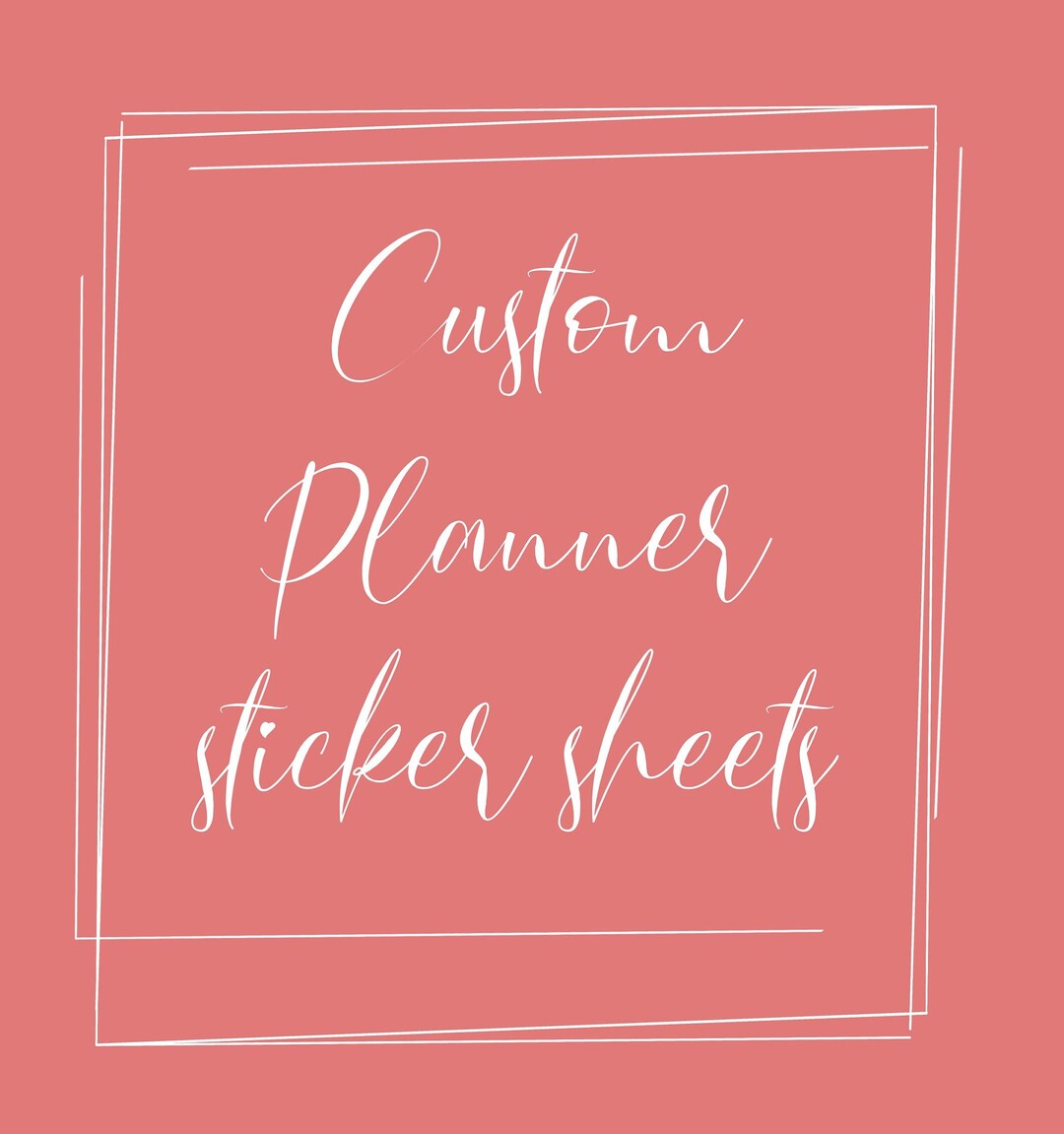 Custom Planner Sticker Sheets Etsy