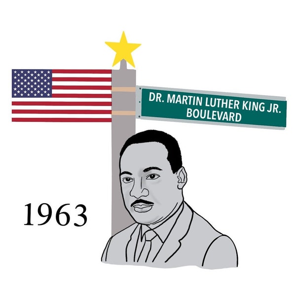 Martin Luther King Jr. stickers / Free shipping
