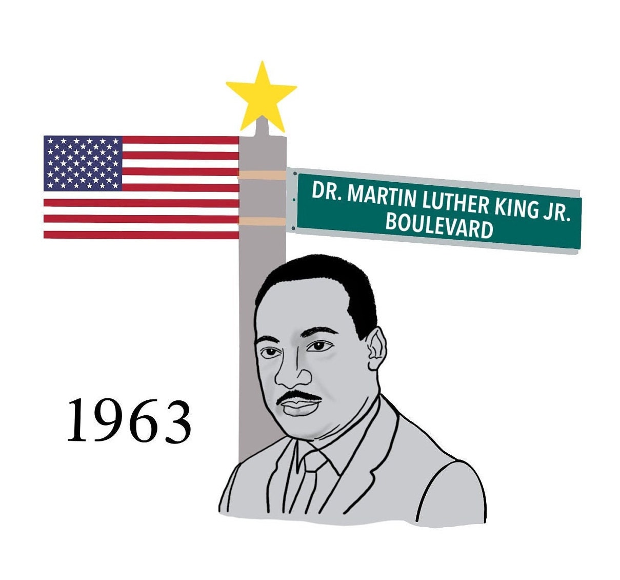 Mlk Stickers Martin Luther King Jr. Stickers / Free Shipping - Etsy