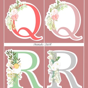 Initial Stickers/ Q&R / For Everywhere!/ Free shipping