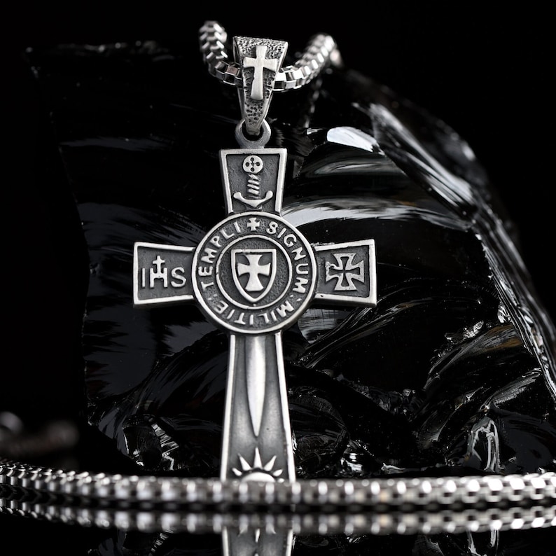 Knights Templar Cross Pendant Necklace Templar Necklace With - Etsy