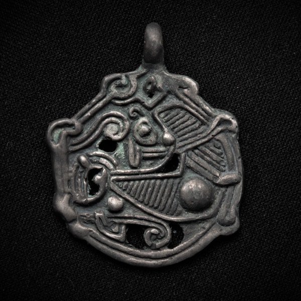 Highly detailed Amulet "Freyr". Pendant in the Viking style of the 9th-11th CAD. Cast from a genuine Viking artifact.