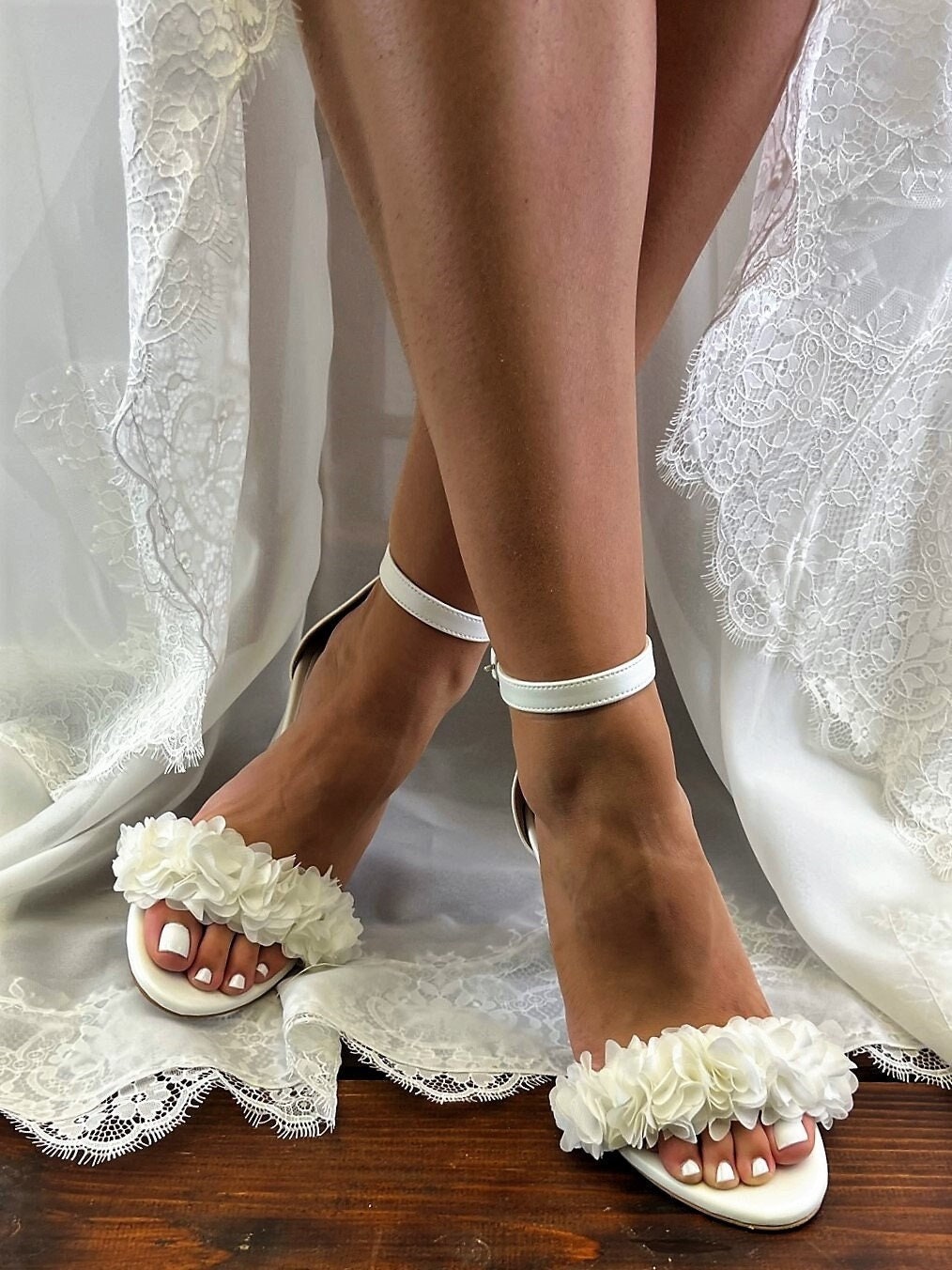 Bling Gems Wedding shoes Bridal bridesmaids flats low high heel pump wedge  5-12 | eBay