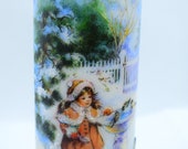 Lady Robins Handmade candles, gifts Home Decor ,Decoration ,Animal, Nature,Wildlife ,Natural, Decoupage, Gift christmas2020 pillar