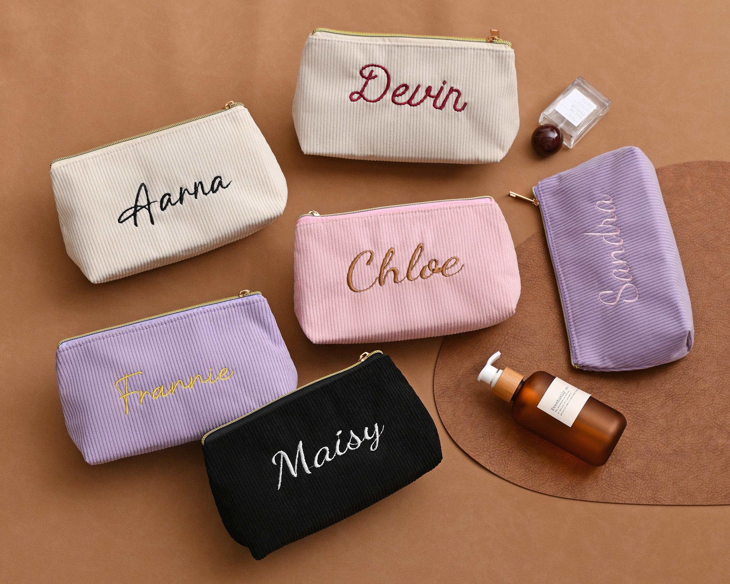 Make-up Tasche Aus Leinen 25,4 X 19,1 X 0,8 Cm – Kosmetiktasche Für Damen, Kompakt, Mit Stylischem Farbmuster
