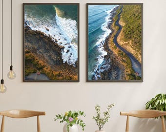 Druk Oceanu Australijskiego | Fotografia Lotnicza z Dronów | Krajobraz Australii | Great Ocean Road | Druk Cyfrowy | Wystrój Domu | Widok z Ptaków
